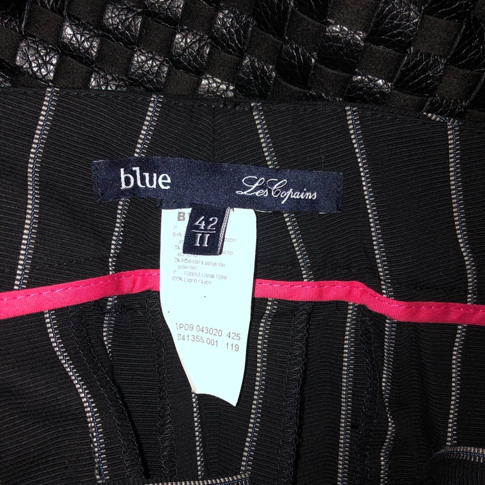 Les Copains sz 42 (11) pin striped suit Black HOT - Picture 8 of 8